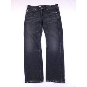 AG Adriano Goldschmied Protege Jeans Men 33x30 Black Faded Denim USA Made Cotton